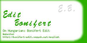 edit bonifert business card